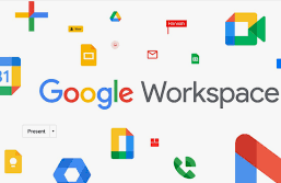 Logotipos dos aplicativos do Google Workspace, ferramenta integrada para produtividade empresarial, essencial no manual de boas práticas de organização e colaboração
